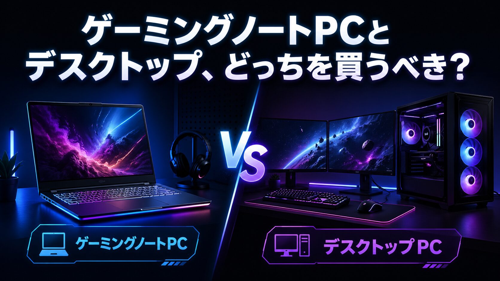 ゲーミングノートPCとデスクトップ、どっちを買うべき?コスパと実用性で正直に比較した