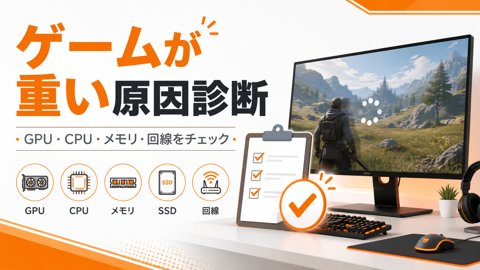 ゲームが重い原因を切り分けるボトルネック簡易診断