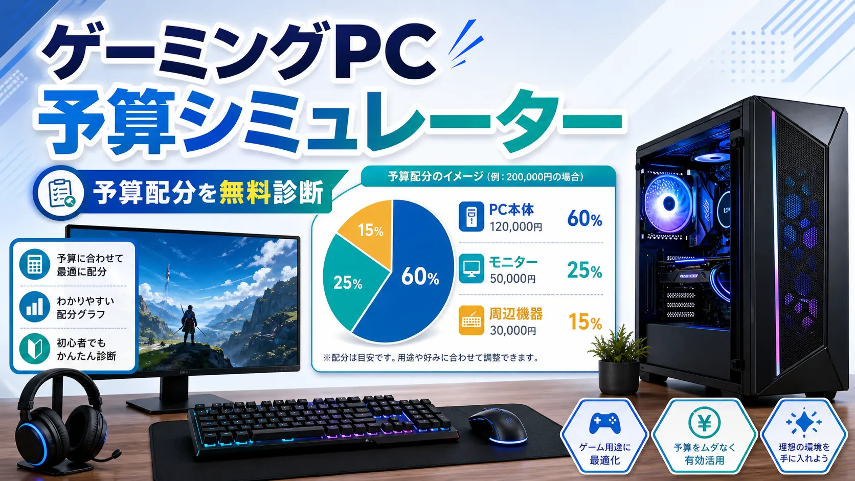 ゲーミングPC予算シミュレーター