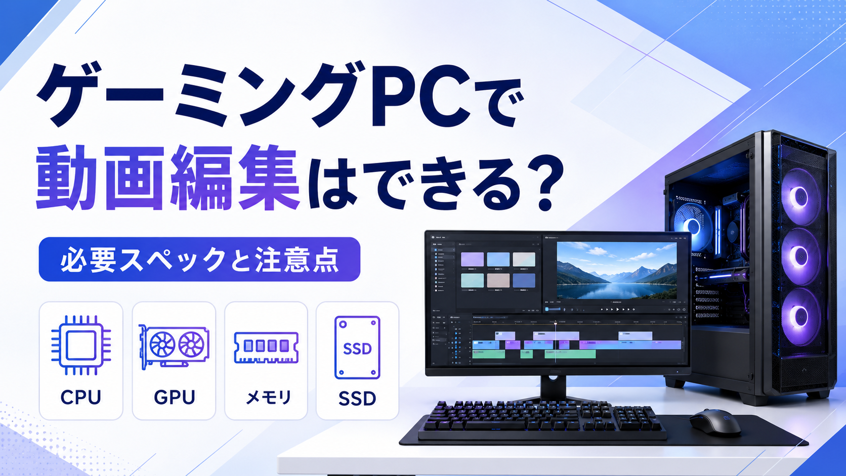 ゲーミングPCで動画編集はできる?【結論:できる。ただし条件あり】