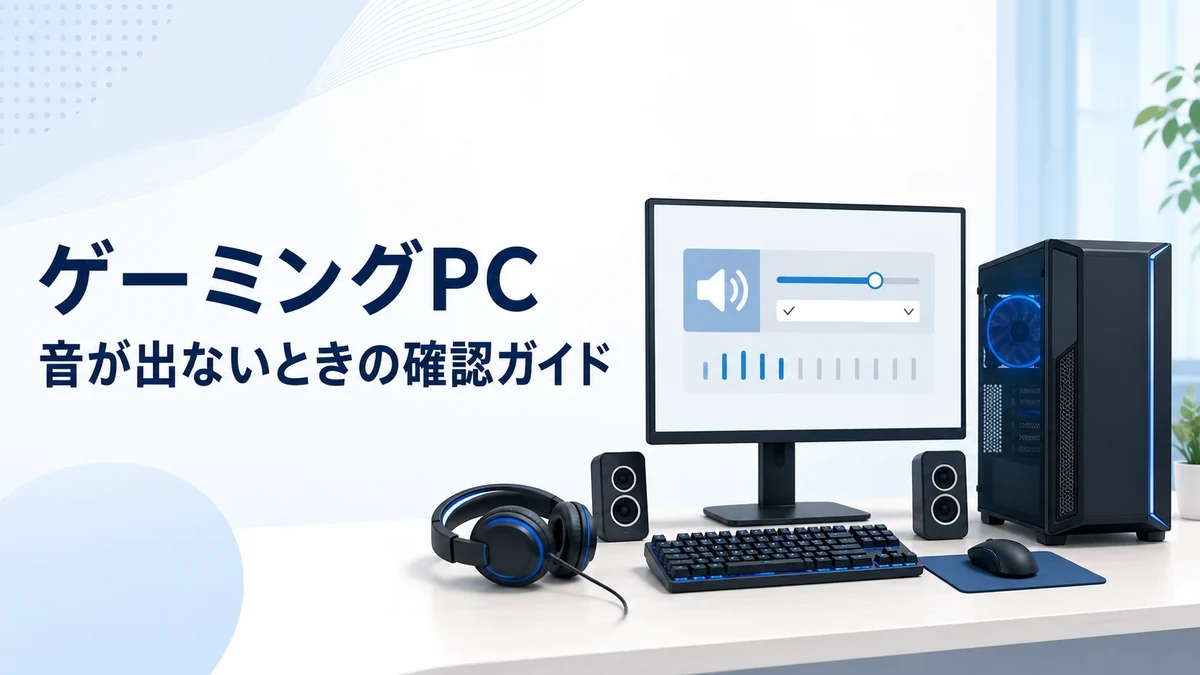 ゲーミングPCで音が出ないときの確認ガイド|スピーカー・ヘッドセット・Windows設定の見直し
