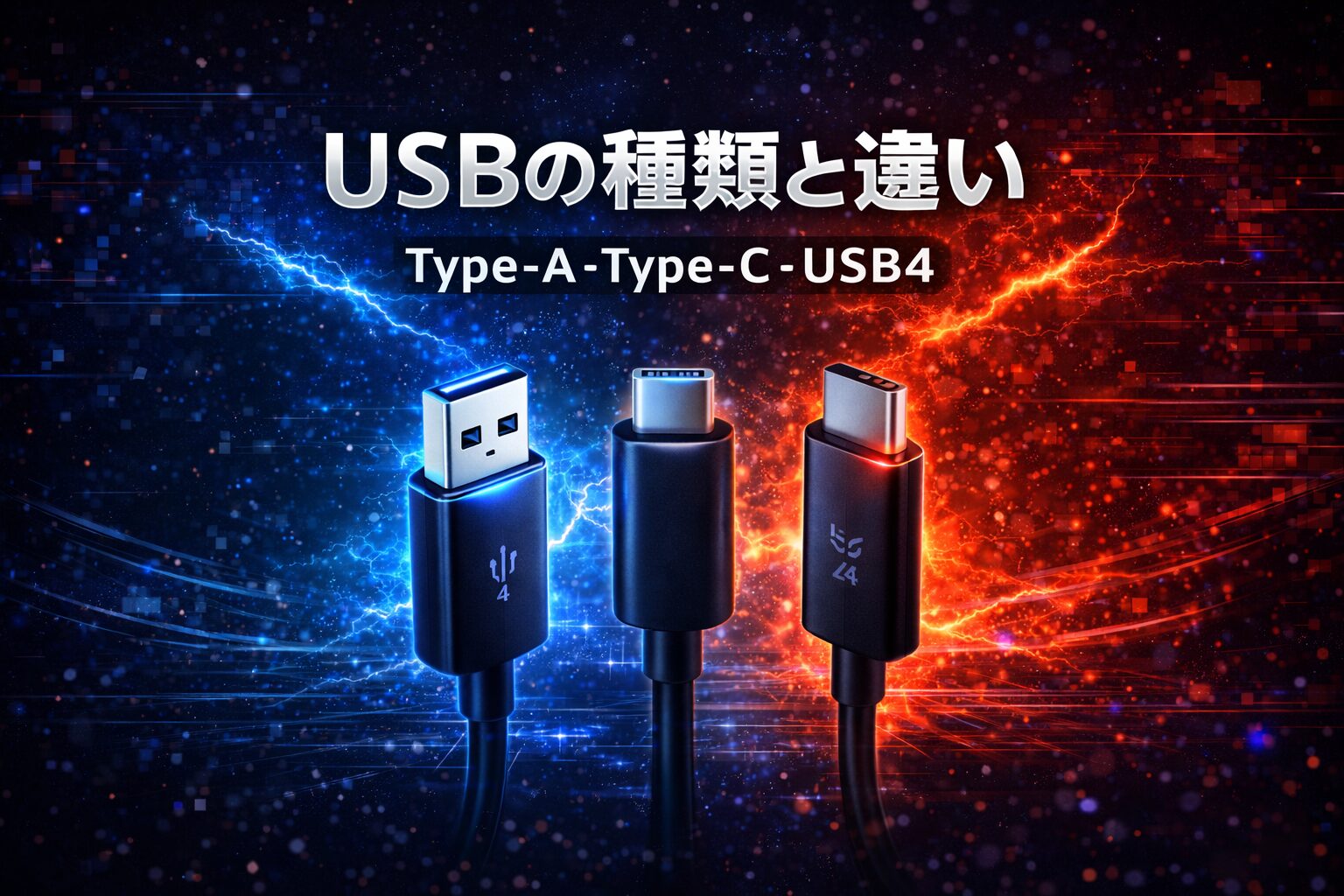 USBの種類と違いを初心者向けに解説|Type-A・Type-C・USB4・Thunderboltの使い分け方